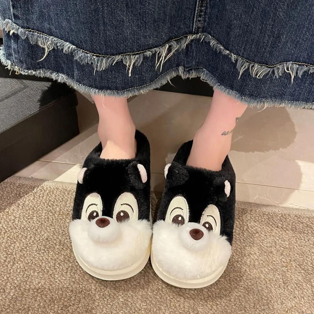 Women's Slippers Winter 2025 Cartoon Squirrel Cotton Slippers Home Student Fashion Warm Cartoon Cotton Slippers Chanclas Mujer