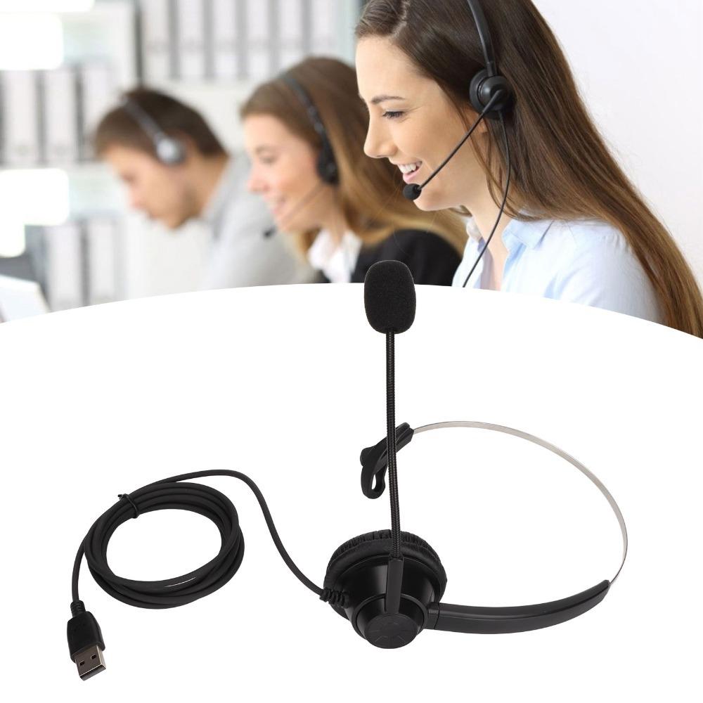 With Microphone Single Ear Business Headset Flexible Noise Reduction USB Headset Office