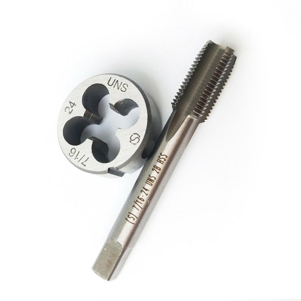 1pc 7/16-24 Tap + 1pc 7/16-24 Die UNS Right Hand Taper and Die