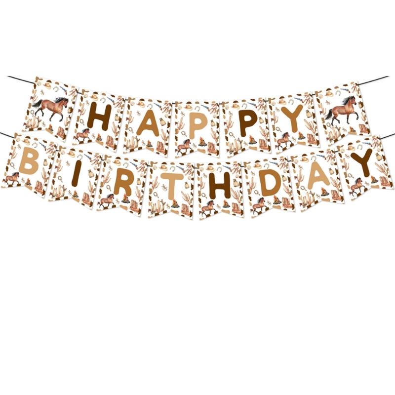 Horse Party Tableware Birthday Party Tableware Western Baby Shower Disposable Dinnerware,Horse Themed Party Tableware