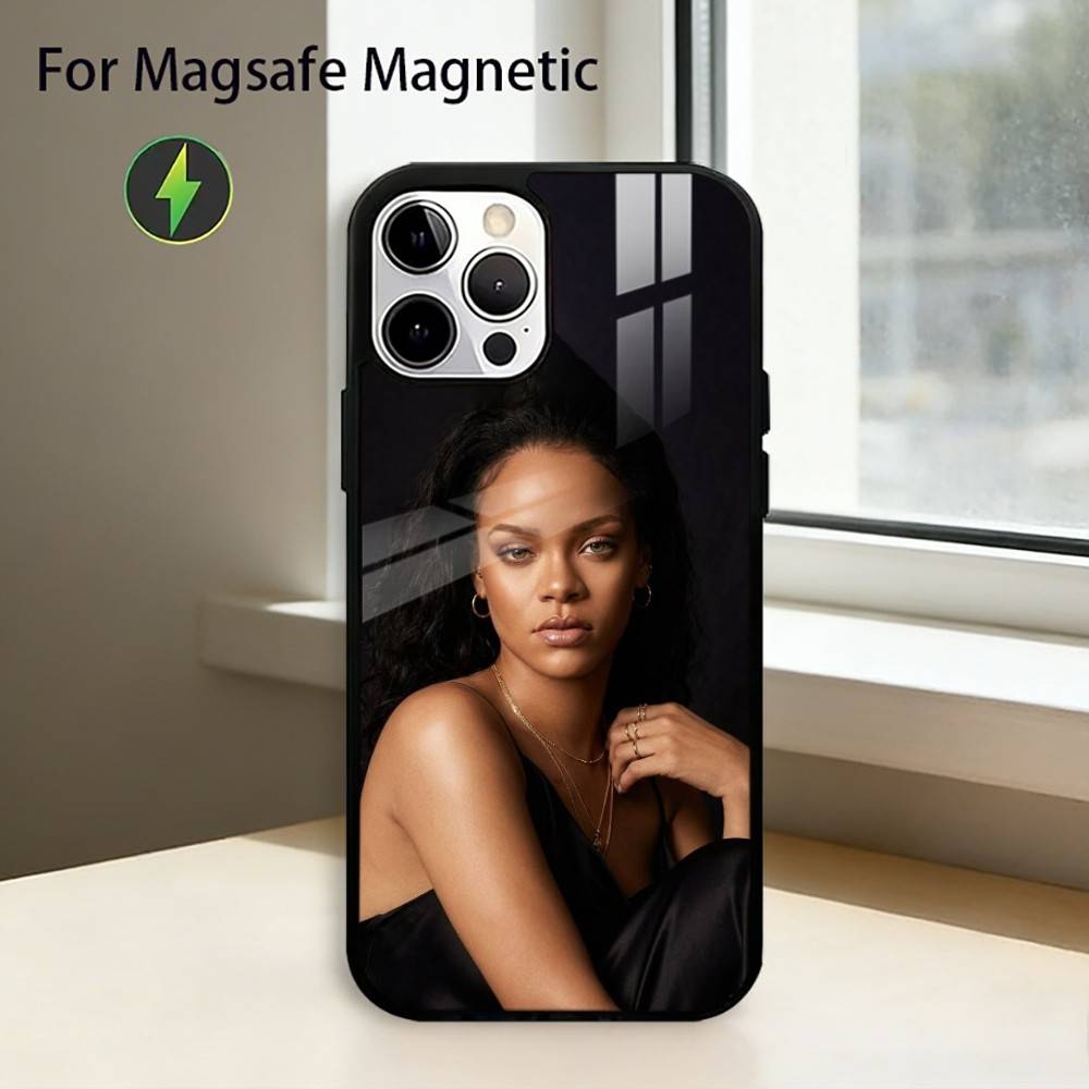 

Hot S-singer R-Rihannas Phone Case For iPhone17,16,15,14,13,12,11 Plus,Pro Magnetic with Magsafe Wireless Charging iPhone17Pro