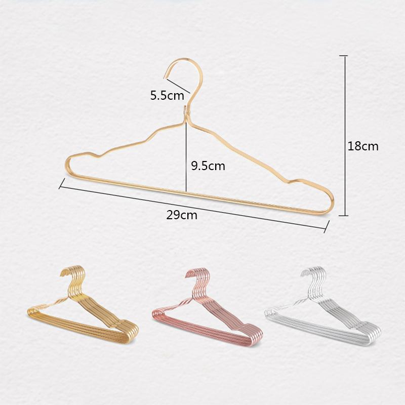 5pcs Clothes Hangers for Children Metal Non-slip Children's Clothes Hanger Household Bedroom Wardrobe Storage Drying Racks