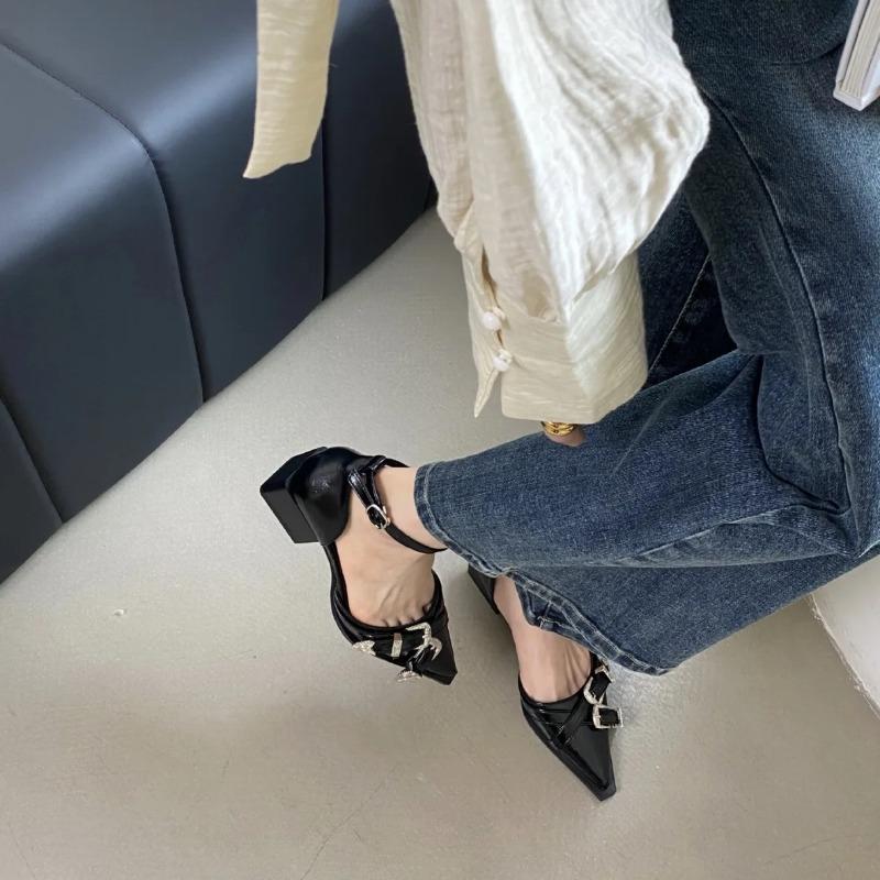 Spring Shoes Clear Heels Female Sandal Espadrilles Platform Med 2025 Women's Girls Beige Fashion High Pointed Retro Medium Close