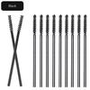 50 Pcs Disposable Eyelash Mascara Mini Brushes for Eye Lashes Extension Eyebrow and Makeup Small brush head and Small handle(Black)