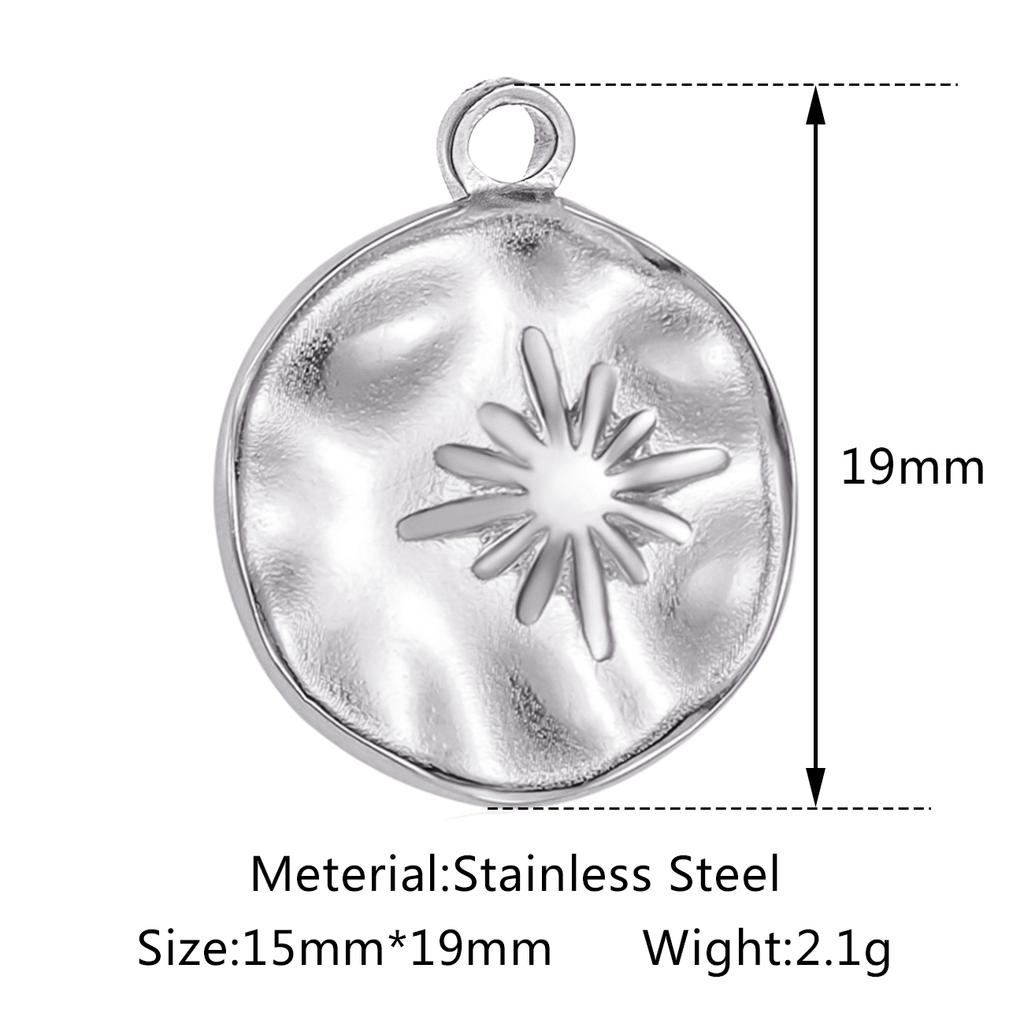 3pcs/Lot Stainless Steel Casting Sunburst Sun Moon Star Charms Pendant For DIY Necklace Bracelet Earrings Jewelry Accessories