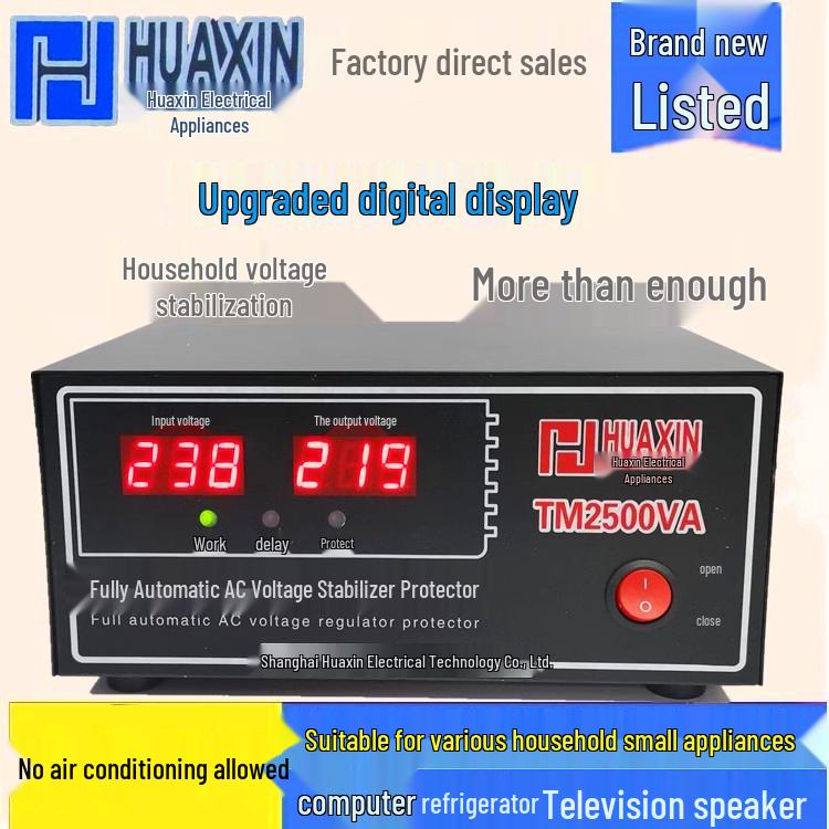

Huaxin 220V Автоматический стабилизатор напряжения 2000Вт для дома: Компьютер, Телевизор, Холодильник, Бойлер