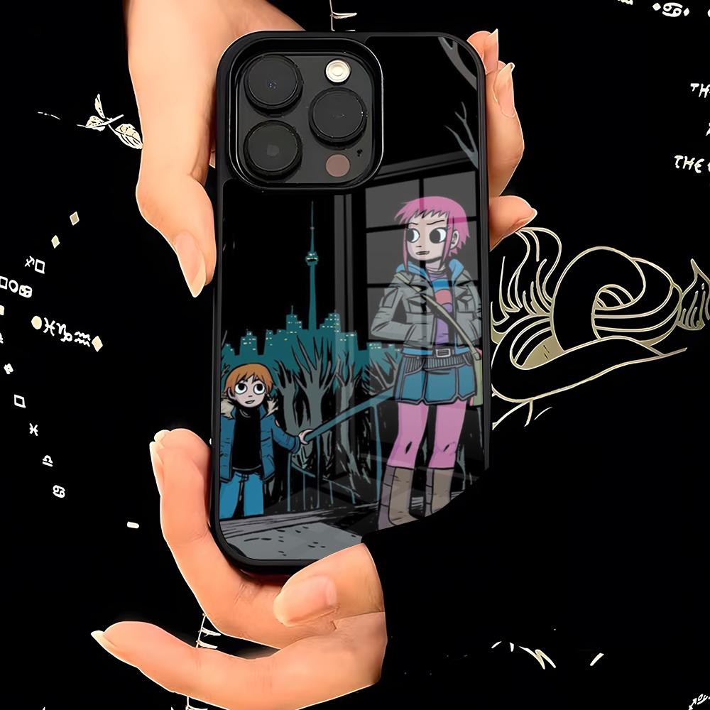 Cartoon Scott Pilgrim Vs Phone Case PC+TPU For IPhone 15 16 17ProMax 13 16 11 12 14 Pro Xs Max Mini Xr X Plus Cover