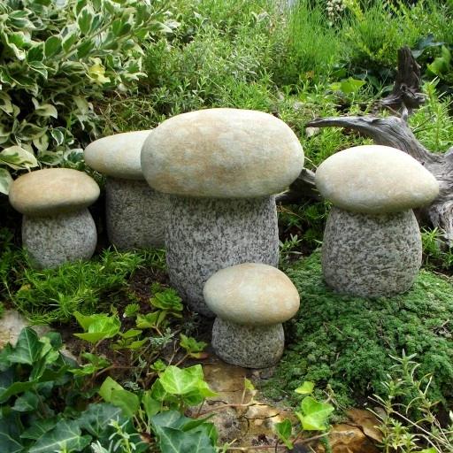 Ozdobne Kamienie Figurki Ekologiczne Grzyby 5 Szt