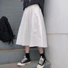 Japanischer A-Linien-Midi-Rock mit hoher Taille für Damen - Herbst Petite Schmeichelhaft Vielseitiges Design
