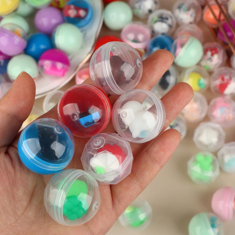 30/50 Pezzi Divertenti Uova Sorpresa Miste Capsule Giocattolo Guscio d'Uovo Trasparente Giocattolo Misto Gadget Ricompense Riempimento Pignatta Regali Festa di Compleanno