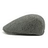 Men's Autumn Winter Peaked Cap Thick Warm Forward Cap Middle-Aged and Elderly Retro Beret