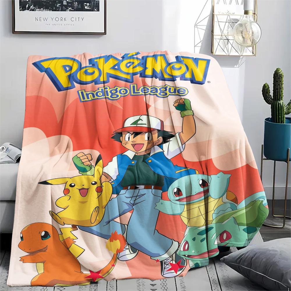 Flanelová deka s motivem Pokémonů, Vysoce kvalitní, Pohodlná pro všechna roční období, Domácí dekorace, Teplo a pohodlí, Perfektní jako dárek.
