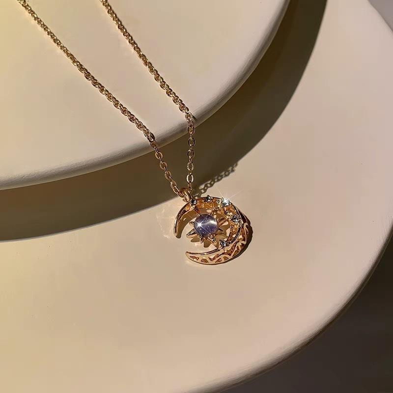 

LATS Star Moon Подвеска Ожерелья для Женщин Простая Ключичная Цепочка Модные Ювелирные Изделия Аксессуары