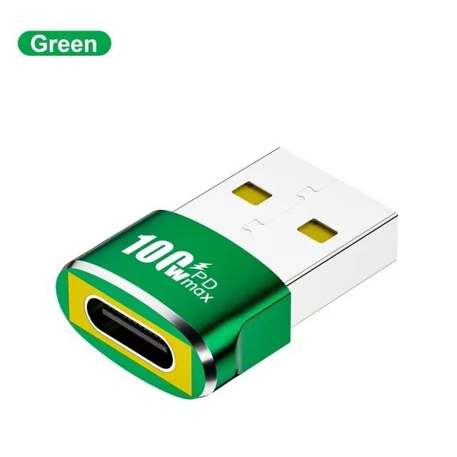 1/2/5Pcs USB To Type C OTG Adapter USB USB-C Female To USB Male PD100W Fast Charging OTG Connector For PC Macbook Samsung