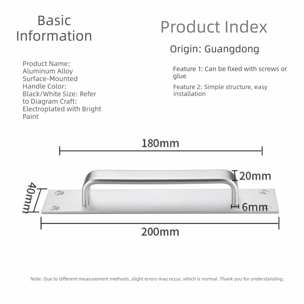 Rust-Resistant Aluminum Zinc Zinc Alloy Door Handle Drilling Installation Handle  Security Doors