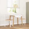 VidaXL Dining Chairs 2 Pcs White Solid Rubber Wood, Dining Chair, Chair, Living Room Chair, Dining Chairs, Chair 4102422