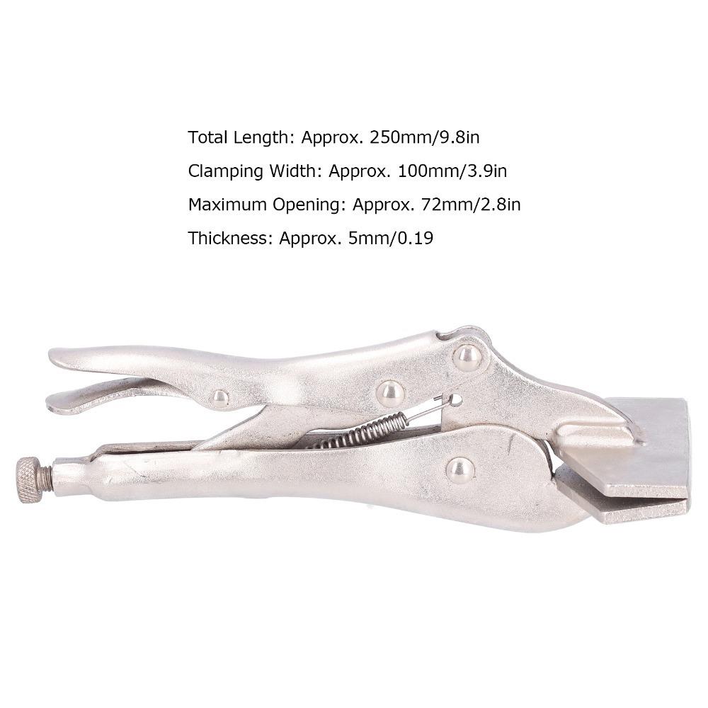 Steel Flat Locking Pliers Adjustable Opening Locking Sheet Metal Clamps Welding Parts