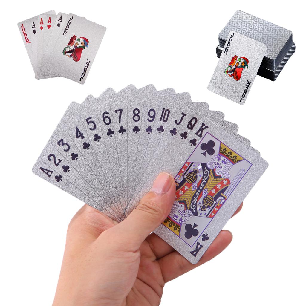 New 24K Gold Playing Cards High Quality Plastic Poker Deck Foil Pokers Pack Laser Reflection Magic Waterproof Card Board Game