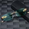 Alloy Frameless Women&Men Sun Reading Glasses Blocking Blue Light Sunglasses Spectacles Reading Glasses 0+1.0+1.5+2.0+2.5