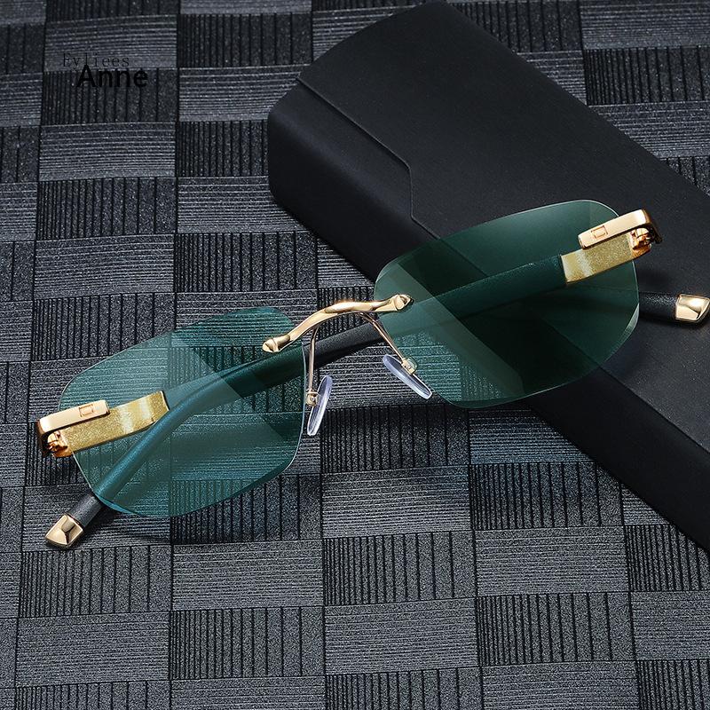 Alloy Frameless Women&Men Sun Reading Glasses Blocking Blue Light Sunglasses Spectacles Reading Glasses 0+1.0+1.5+2.0+2.5