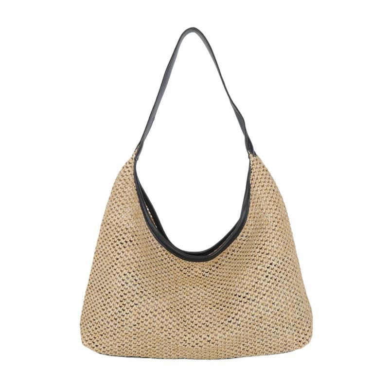 Knitted Large Capacity Fashionable Handbag, New Western-style Casual Bag, Temperament Tote Underarm Bag