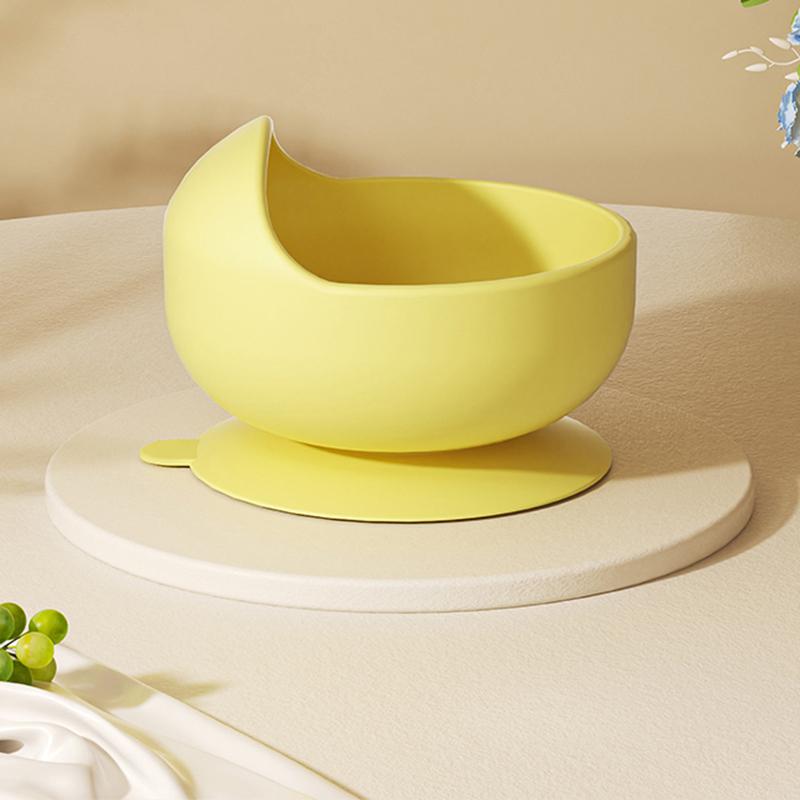 Baby's Complementary Food Bowl Silicone Shatter-resistant Children Tableware Integrated Suction Cup Feed Oneself Training Tool