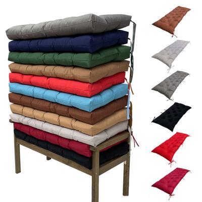 Yousheng Bench Seat Cushion Waterproof Sunproof Thick Elastic Soft Solid Color Cotton Filling Outdoor Seat Mat Furniture Beds Sofas Long Seat Pad
