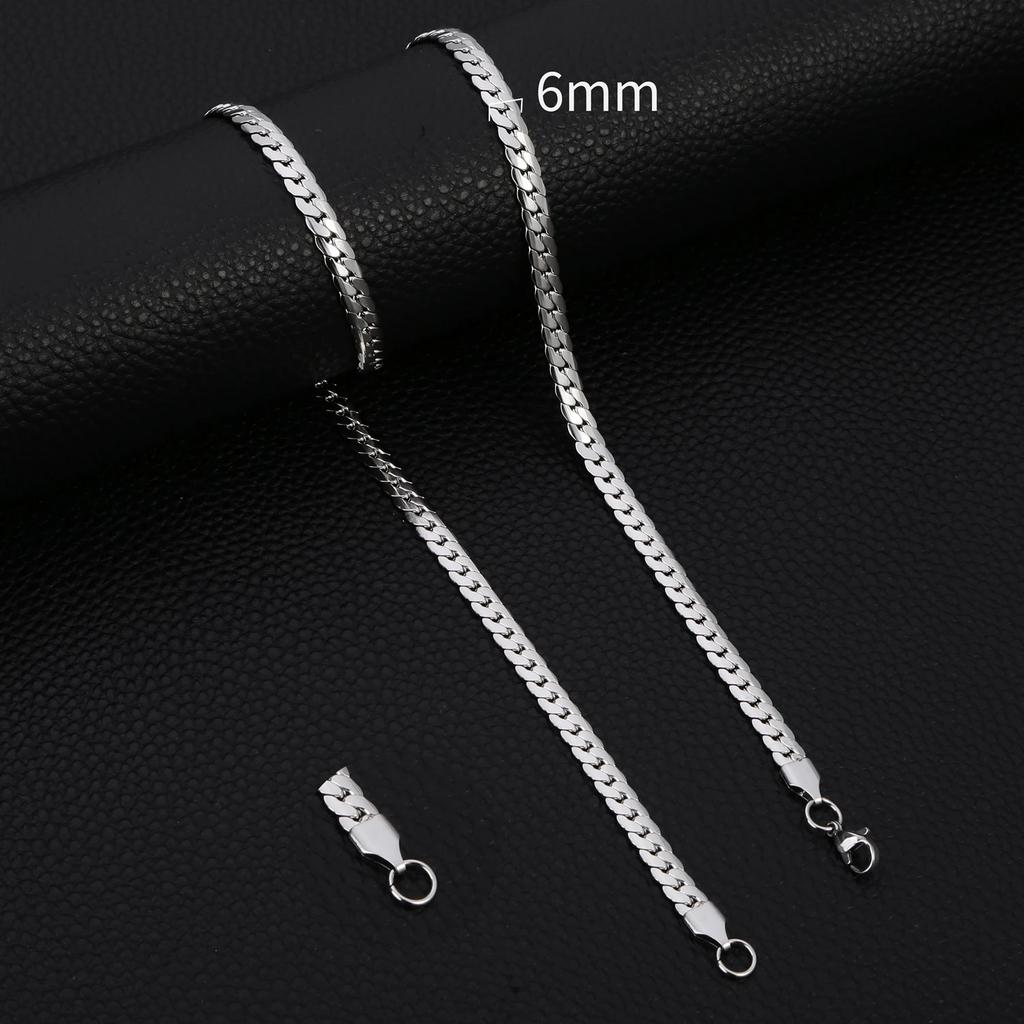3-8MM Width Stainless Steel Chain Necklace For Men Women Gold Color High Quality Waterproof Choker Hip Hop Jewelry Gift
