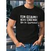 Men's Funny German Quote Graphic Tee Short Sleeve Crew Neck Casual Cotton Blend T-Shirt For Daily Wear Street Style