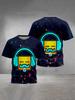 Game Geometry Dashs Print Baby Clothing 7 to 13Years Male Outdoor Clothes for Children Boy Girl Child T-Shirt Top Shirts