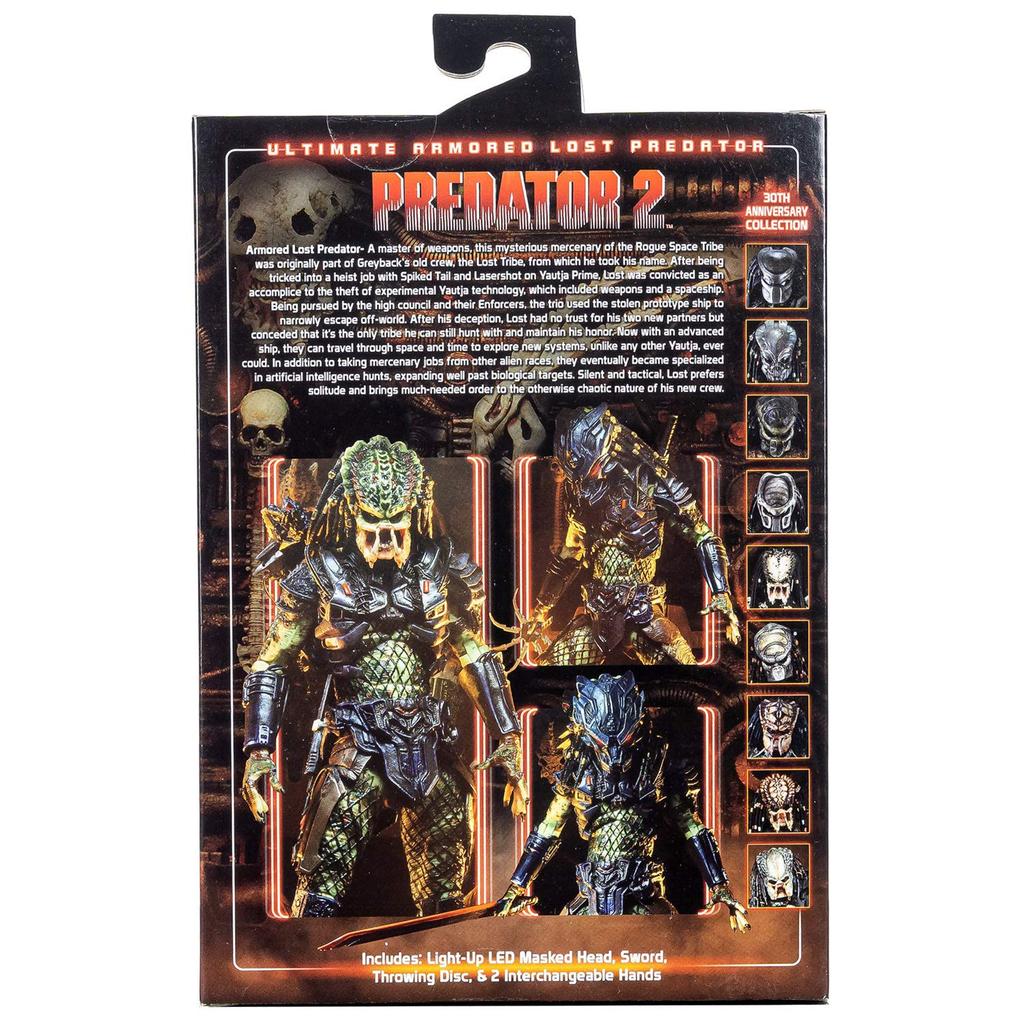 NECA Predator Ultimate Action Figure Armored Lost Predator NECA 2020 PREDATOR 2 ULTIMATE ARMORED LOST PREDATOR Movie Predator 2 Lost Clan Borg 7-inch