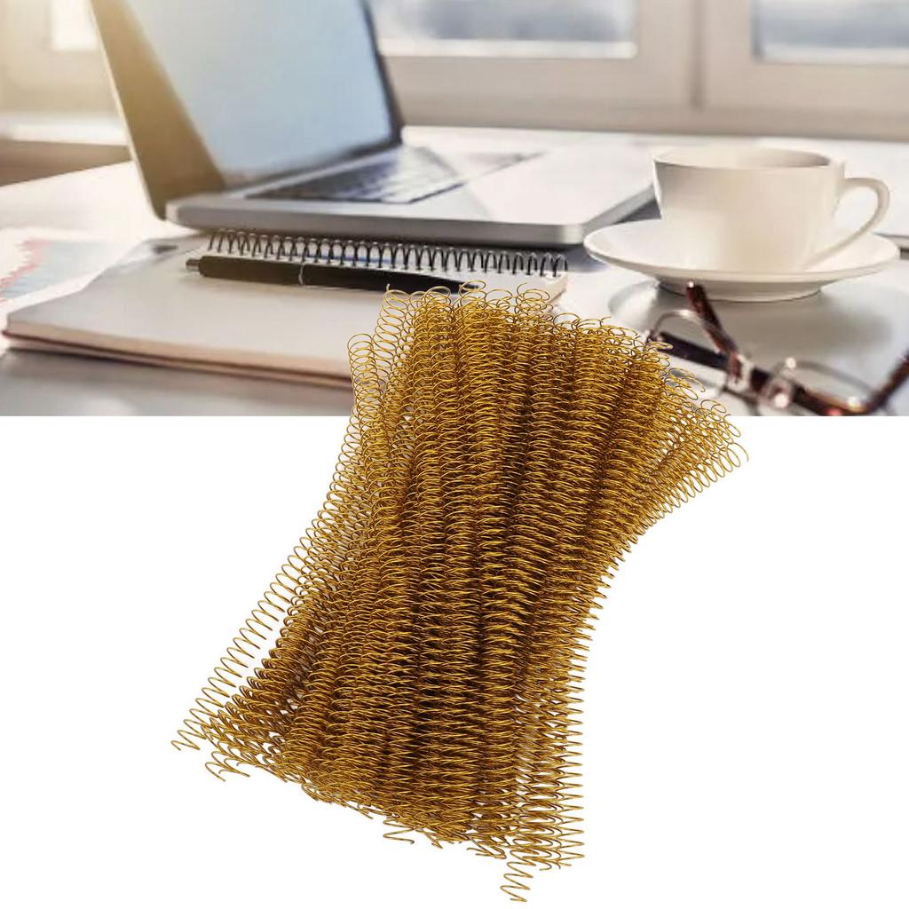 100Pcs Spiral Binding Coils Iron Dia 14.3mm 9Celsius16in 48 Teeth 4:1 Ratio 115 Sheet Capacity for Paper