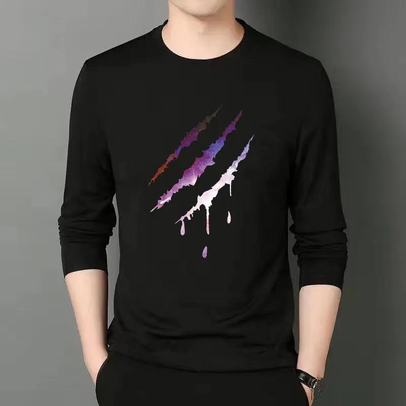 Spring and Autumn Men's Long-sleeved T-shirt Men's Underwear Youth Bottoming Shirt Large Size Men's Top Clothes T-shirt Men's Autumn Clothes T-shirt