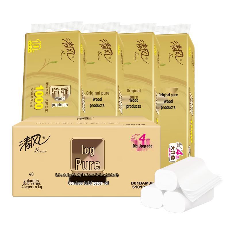Qingfeng 4-Ply Coreless Toilet Paper