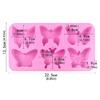 6 Butterfly Dessert Molds Food Grade Silicone Baking Tool For DIY Mousses Ice Creams Valentines Treats Durable Bakewares