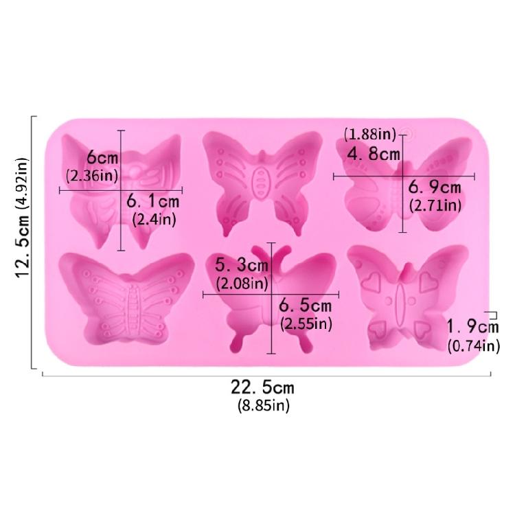 6 Butterfly Dessert Molds Food Grade Silicone Baking Tool For DIY Mousses Ice Creams Valentines Treats Durable Bakewares