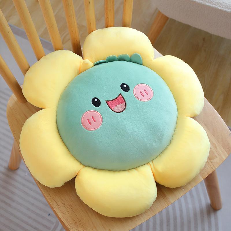 

Flower Cartoon Adorable Pillow With Soft Fourway Elastic Material Dinosaur