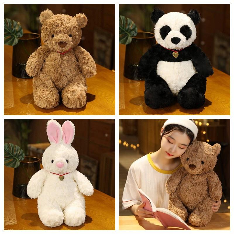 Adorable Rabbit And Panda Plush Toys For Kids' Birthday Gifts