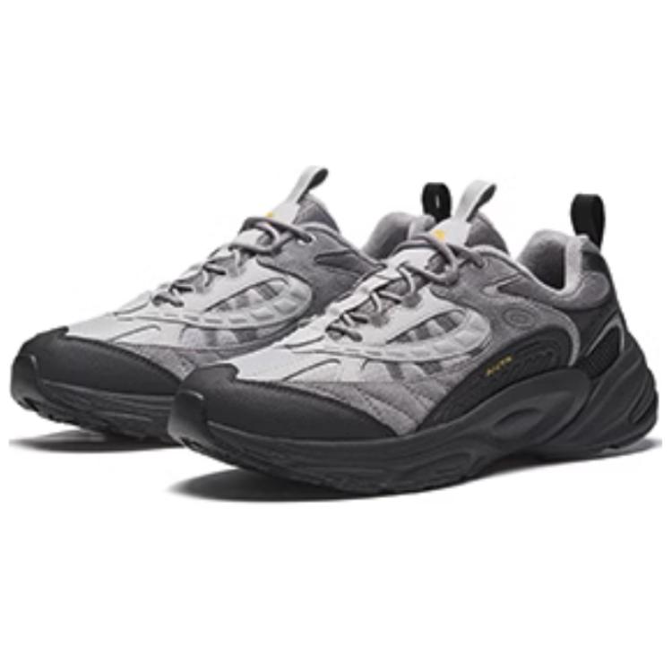 New Anta Anti Slip Wear Resistant Low Top Hiking Shoes Men's Gray Black 912445585-6