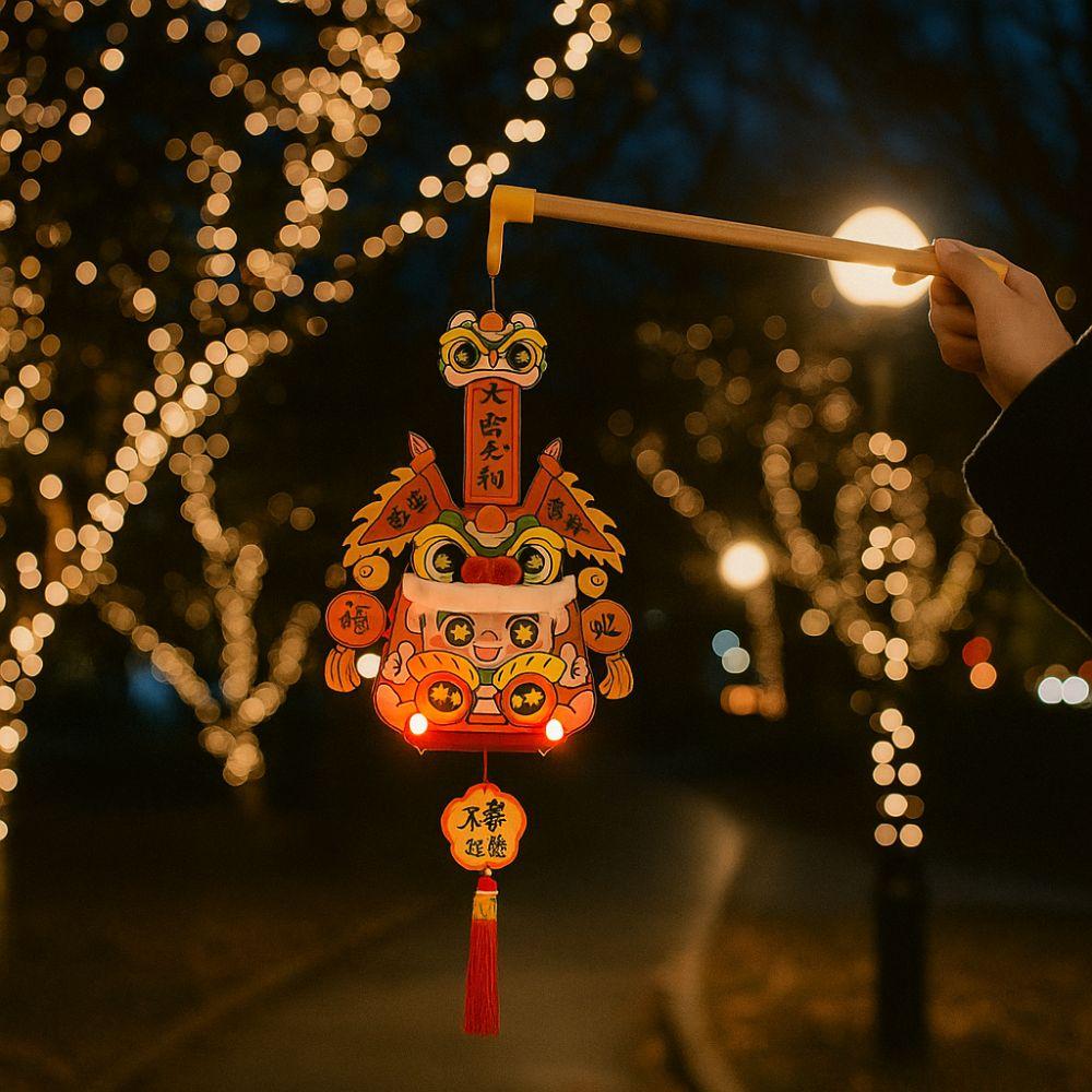 Chinese Style Portable Rabbit Lantern Glowing LED Lantern Toys  School Project