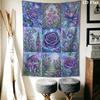 Dreamy Watercolor Rose Wall Tapestry Aesthetic Wall Hanging Printed Fabric Blanket Decorative Tapestries for Bedroom Living Room Home Decor