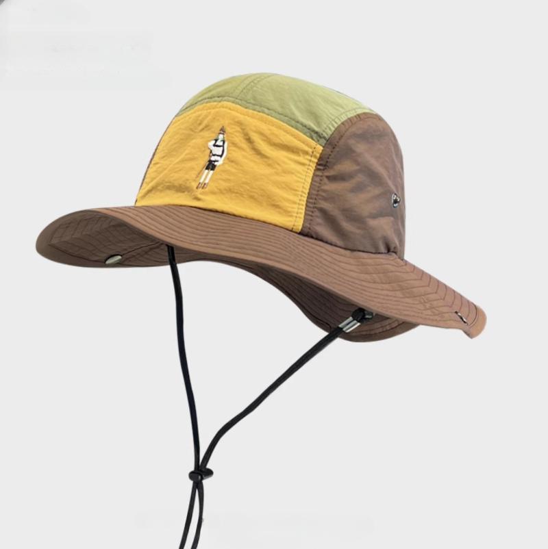 

Waterproof Quick-Dry Bucket Hat for Men Women Summer Sun Protection Fishing Climbing Hat Large Brim Portable Outdoor Lightweight коричневый