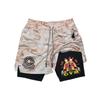 Anime Gym Shorts Men Women Fitness Manga Print 2 In 1 Sports Performance Shorts Workout Quick Dry Mesh Short Pants