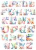 Stickers 26pcs Cartoon Butterfly Flower Alphabet Hand Account Decoration Waterproof Material Mobile Phone Sticker Stationary