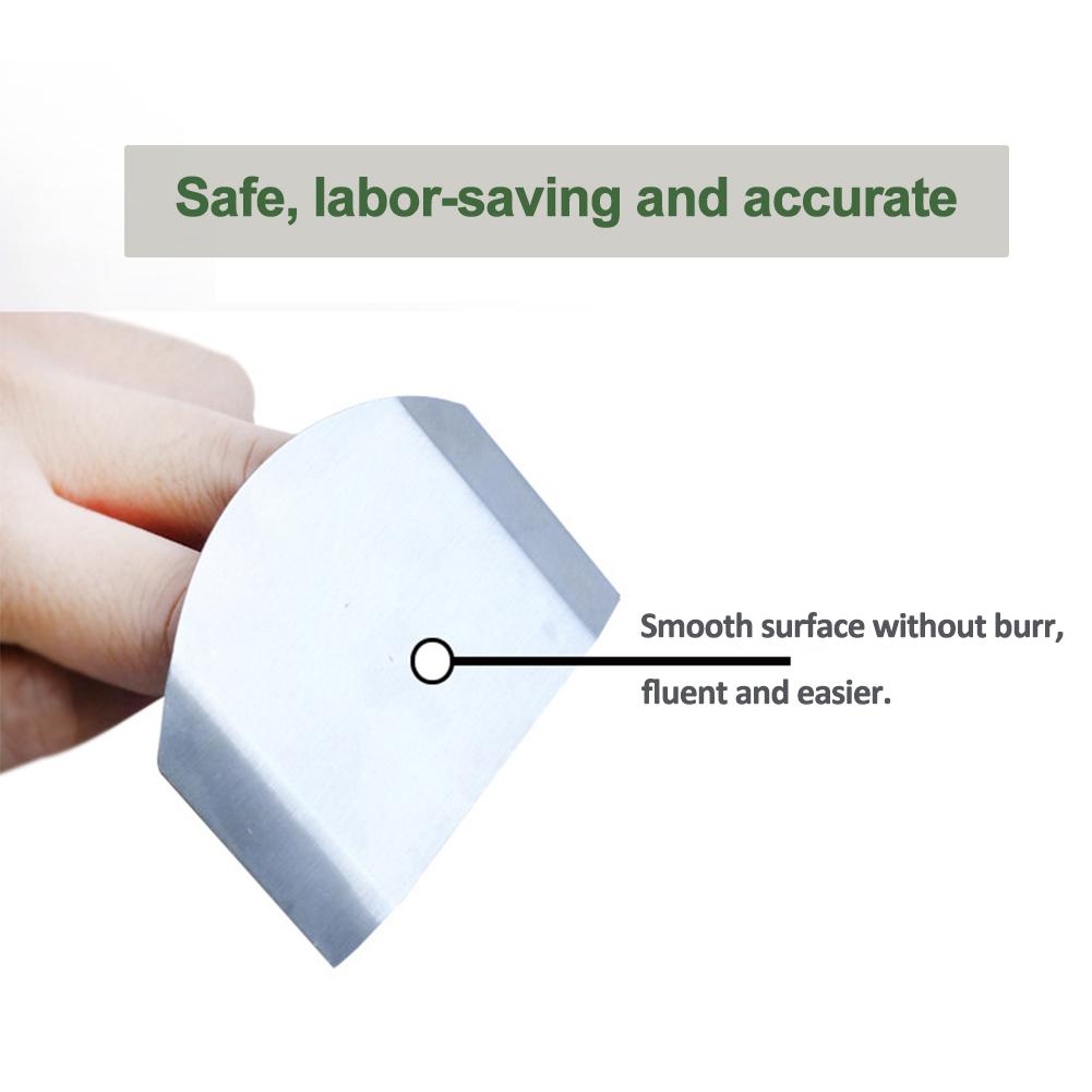 1PC/2PCS 8X5.7CM Stainless Steel Finger Protector with Double Ring Upgrade Hand Guard for Kitchen Chopping