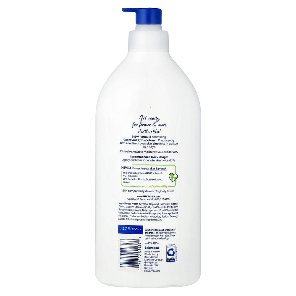 Nivea Skin Firming Shea Hydration Body Lotion, 1000ml (33.8 Fl Oz)