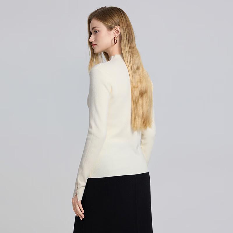 Women's Semi-High Neck Slim-Fit Knitted Base Top