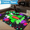 Custom Name Space Alien un-speakable Rug for Living Room, Game Rooms, Office, Bedroom, Floor Mat Playful Design, fan gifts Christmas decor