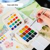 Languo 16-Color Portable Solid Watercolor Paint Set