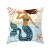 Ocean Starfish Mermaids Sea Turtle Soft Cushion Cover Pillow Case Home Decor